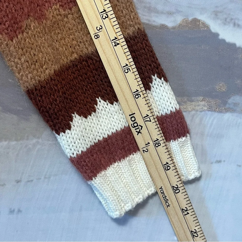 ELSAMADA Sweater Womens L Wool Alpaca Blend Colorblock Abstract Artsy Italy